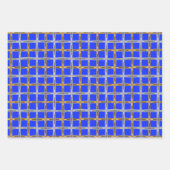 ハッピーハヌカー金ゴールド、シルバー、ホワイトレース ラッピングペーパーシート (正面2)