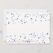 ハッピーハヌカー雪の泡ホリデーフォトカード シーズンカード (裏面)