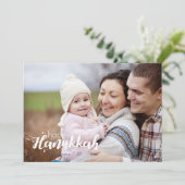 ハッピーハヌカー雪の泡ホリデーフォトカード シーズンカード (スタンド正面)