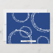 ハッピーハヌカー雪の泡ホリデーフォトカード シーズンカード (裏面)