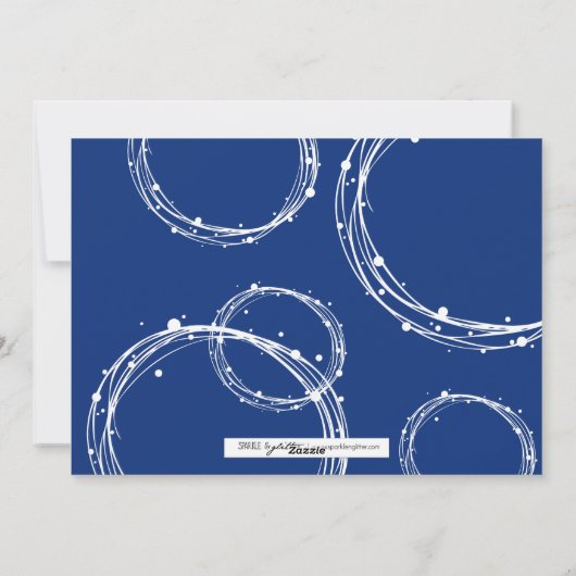 ハッピーハヌカー雪の泡ホリデーフォトカード シーズンカード (裏面)