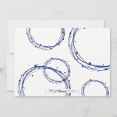 ハッピーハヌカー雪の泡ホリデーフォトカード シーズンカード (裏面)