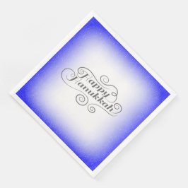 ハッピーハヌカー2トーンブルーホワイトバックグラウンド