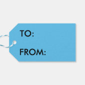 ハッピーハヌカー2トーンブルーホワイトバックグラウンド ギフトタグ (裏面横)