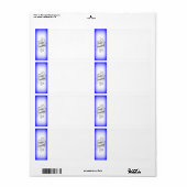 ハッピーハヌカー2トーンブルーホワイトバックグラウンド ラベル (フルシート)