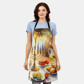 ハッピーハヌカー エプロン (着用した状態)