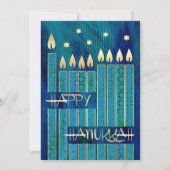 ハッピーハヌカー。カスタマイズ可能なグリーティングカード シーズンカード (正面)