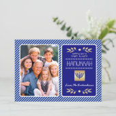 ハッピーハヌカー。カスタム写真 シーズンカード (スタンド正面)