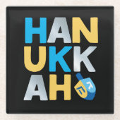 ハッピーハヌカー ガラスコースター (正面)