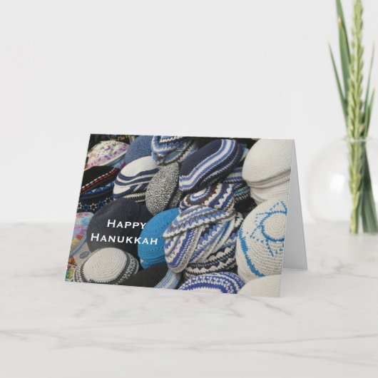 ハッピーハヌカー、キップポットグリーティングカード カード (正面)