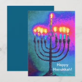 ハッピーハヌカー！グレッティングまたはサンキューカード。 サンキューカード (正面/裏面)