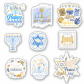 ハッピーハヌカー シール (正面)