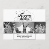 ハッピーハヌカー |スクリプモダント白黒3写真 シーズンカード (正面)