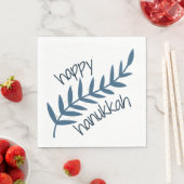 ハッピーハヌカー(ブルー葉の) スタンダードランチョンナプキン (インサイチュ)