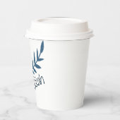 ハッピーハヌカー(ブルー葉の) 紙コップ (左)