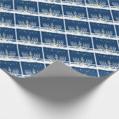 ハッピーハヌカー・マノラとデイビッドのスター ラッピングペーパー (角)