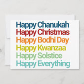ハッピーハヌカー(ユダヤ教の祭り)クリスマスホリデーオールデイズ 招待状 (正面)
