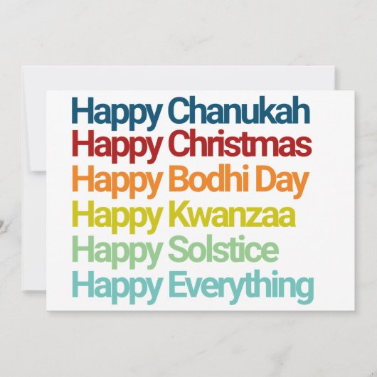 ハッピーハヌカー（ユダヤ教の祭り）クリスマスホリデーオールデイズ 招待状 (正面)