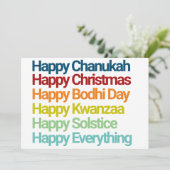 ハッピーハヌカー（ユダヤ教の祭り）クリスマスホリデーオールデイズ 招待状 (スタンド正面)