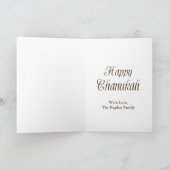 ハッピーハヌカー（ユダヤ教の祭り）ハヌカ（ユダヤ教）メノラーライトキャンドル シーズンカード (内部)