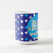 ハッピーハヌカー(ユダヤ教の祭り)/ハヌカPETSブルーマグ コーヒーマグカップ (中央)