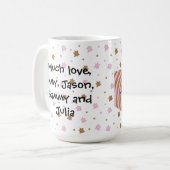 ハッピーハヌカー（ユダヤ教の祭り）/ハヌカPINK/ブラウンスターマグ コーヒーマグカップ (正面左)