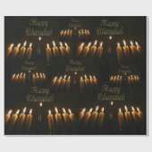 ハッピーハヌカー(ユダヤ教の祭り)ハヌッカランプ(ユダヤ教)メノラーライトキャンドル ラッピングペーパー (フラット)