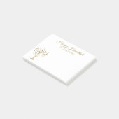 ハッピーハヌカー（ユダヤ教の祭り）（ユダヤ教）メノラーホリデイ4x3 ポストイット (アングル)