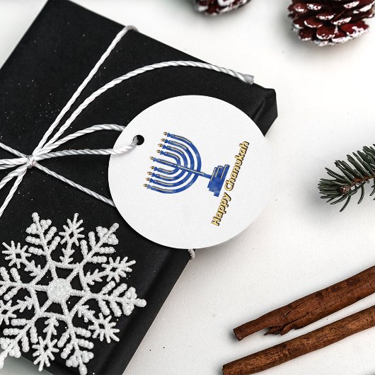 ハッピーハヌカー（ユダヤ教の祭り）（ユダヤ教）メノラー フェイバータグ