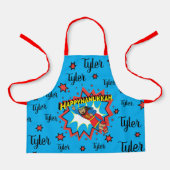 ハッピーハヌカー(ユダヤ教の祭り)ユダーヒーロー エプロン (正面)