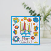 ハッピーハヌカー（ユダヤ教の祭り）招待状 招待状 (スタンド正面)