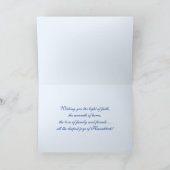 ハッピーハヌカー。(ユダヤ教)メノラーとドレイデス シーズンカード (内部)