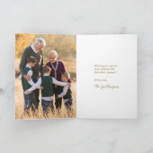 ハッピーハヌカー(ユダヤ教)メノラーインサイドフォトホリデーカード シーズンカード (内部)