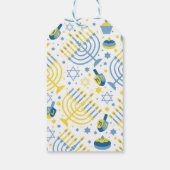 ハッピーハヌカー（ユダヤ教）メノラースターフェスティバル ギフトタグ (裏面)