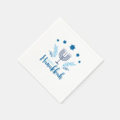 ハッピーハヌカー（ユダヤ教）メノラースター スタンダードカクテルナプキン (角)