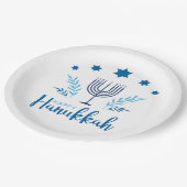 ハッピーハヌカー(ユダヤ教)メノラースター ペーパープレート (アングル)