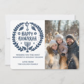 ハッピーハヌカー（ユダヤ教）メノラーハンドドローカスタムド写真 シーズンカード (正面)