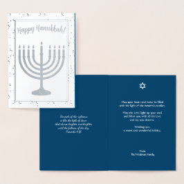ハッピーハヌカー（ユダヤ教）メノラーホリ実在ーシェル 箔カード