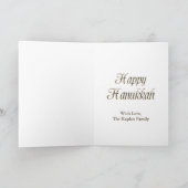 ハッピーハヌカー(ユダヤ教)メノラーライツキャンドル シーズンカード (内部)