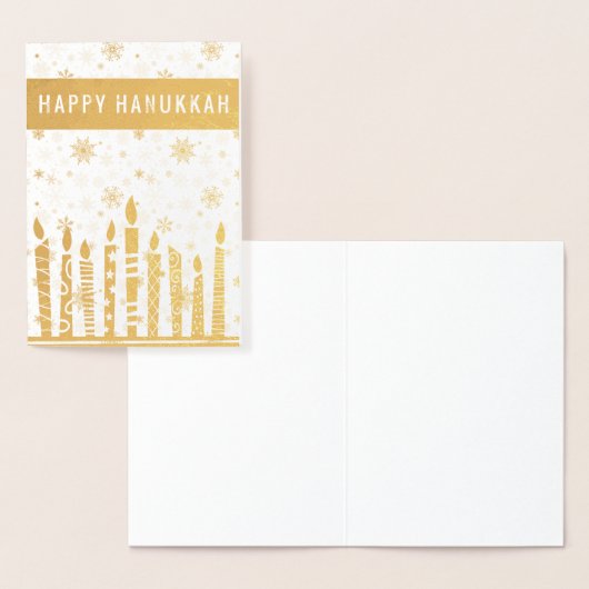 ハッピーハヌカー（ユダヤ教）メノラー 箔カード (ディスプレー)