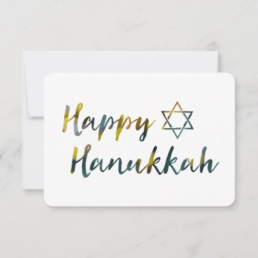 ハッピーハヌカー《写真》ぼけ味 招待状 (正面)