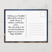 🕎ハッピーハヌカー、名前をカスタムすると文字 シーズンポストカード (裏面)