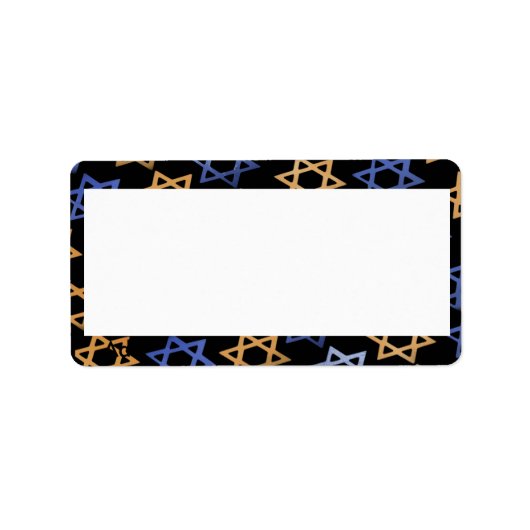 ハッピーハヌカー！差出人住所ラベルテンプレート ラベル (正面)