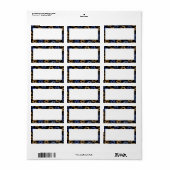 ハッピーハヌカー！差出人住所ラベルテンプレート ラベル (フルシート)