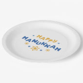 「ハッピーハヌカー」愛と光 ペーパープレート (アングル)