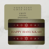 ハッピーハヌカー 招待状 (正面/裏面)