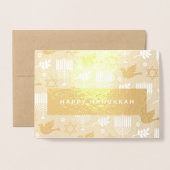 ハッピーハヌカー 箔カード (封筒付き正面)