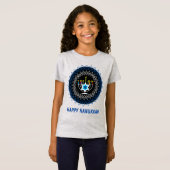 ハッピーハヌカー – 美しいデザイン2 Tシャツ (正面フル)