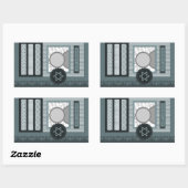 ハッピーハヌカー 長方形シール (シート)