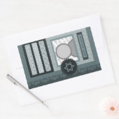 ハッピーハヌカー 長方形シール (封筒)